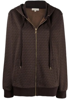 Michael Kors monogram-print zip-up hoodie
