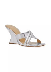 MICHAEL Michael Kors Nadina 90MM Leather Wedge Sandals