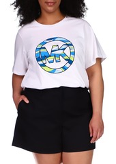 Plus Size Women's Michael Michael Kors Sixties Swirl Logo Graphic Tee