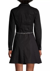 MICHAEL Michael Kors Poplin Belted Utility Minidress