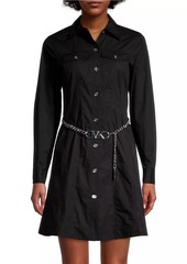 MICHAEL Michael Kors Poplin Belted Utility Minidress