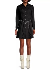 MICHAEL Michael Kors Poplin Belted Utility Minidress