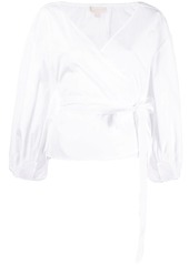 MICHAEL Michael Kors poplin wrap-effect blouse