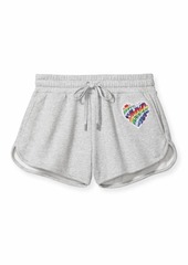 MICHAEL Michael Kors Pride Rainbow Logo Patch Heather Shorts