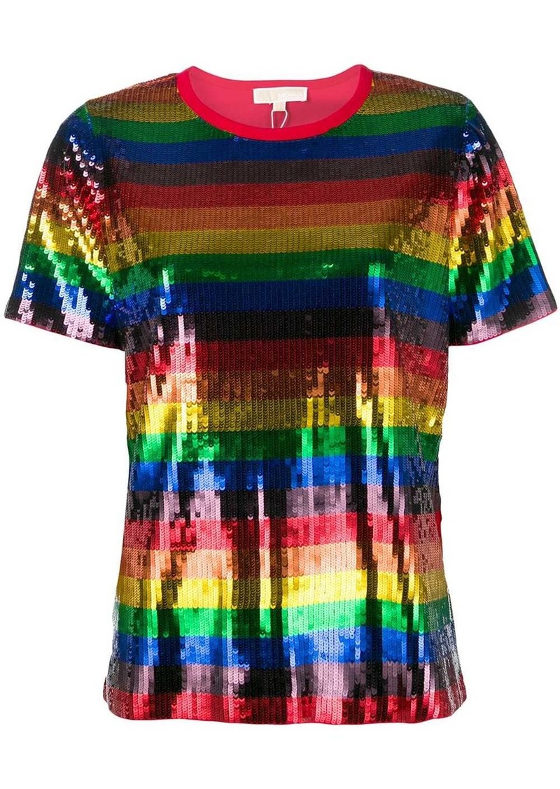 michael kors rainbow t shirt