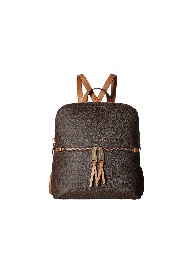 michael kors rhea medium slim leather backpack