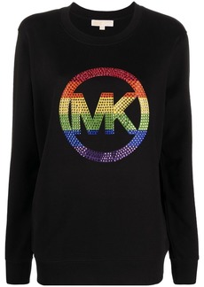 MICHAEL Michael Kors rhinestone-embellished organic cotton sweatshirt