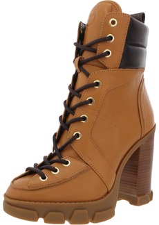 MICHAEL Michael Kors Ridley Womens Leather Zipper Combat & Lace-up Boots