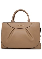 MICHAEL Michael Kors Sat stocks Enzo beige leather bag