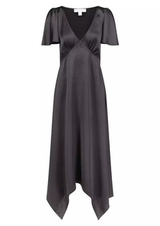 MICHAEL Michael Kors Satin Short-Sleeve Midi-Dress