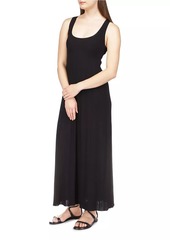 MICHAEL Michael Kors Scoopneck Pleated Maxi Dress