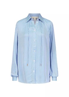 MICHAEL Michael Kors Self-Tie Pinstripe Shirt