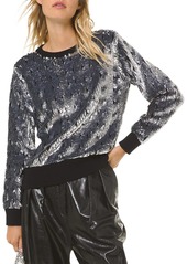 MICHAEL Michael Kors Sequin Cable Knit Sweater