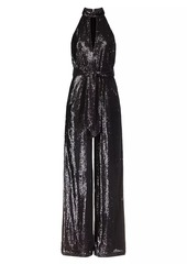 MICHAEL Michael Kors Sequin Halter Wide-Leg Jumpsuit