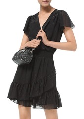 MICHAEL Michael Kors Shimmer Short-Sleeve Wrap Dress