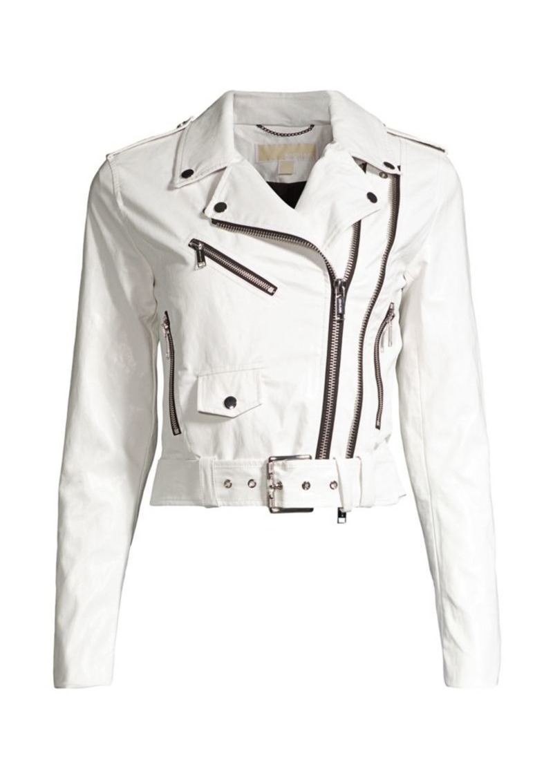 michael kors faux leather jacket