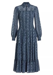 MICHAEL Michael Kors Smocked Button Down Shirtdress