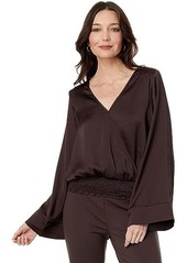 MICHAEL Michael Kors Smocked Kimono Sleeve Top