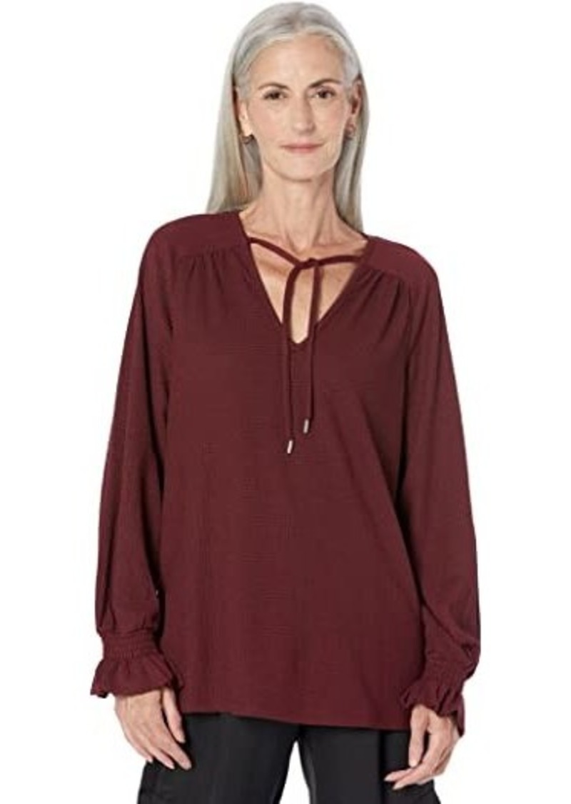 MICHAEL Michael Kors Solid Raglan Peasant Tunic