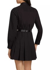 MICHAEL Michael Kors Stretch-Cotton Poplin Belted Mini-Shirtdress