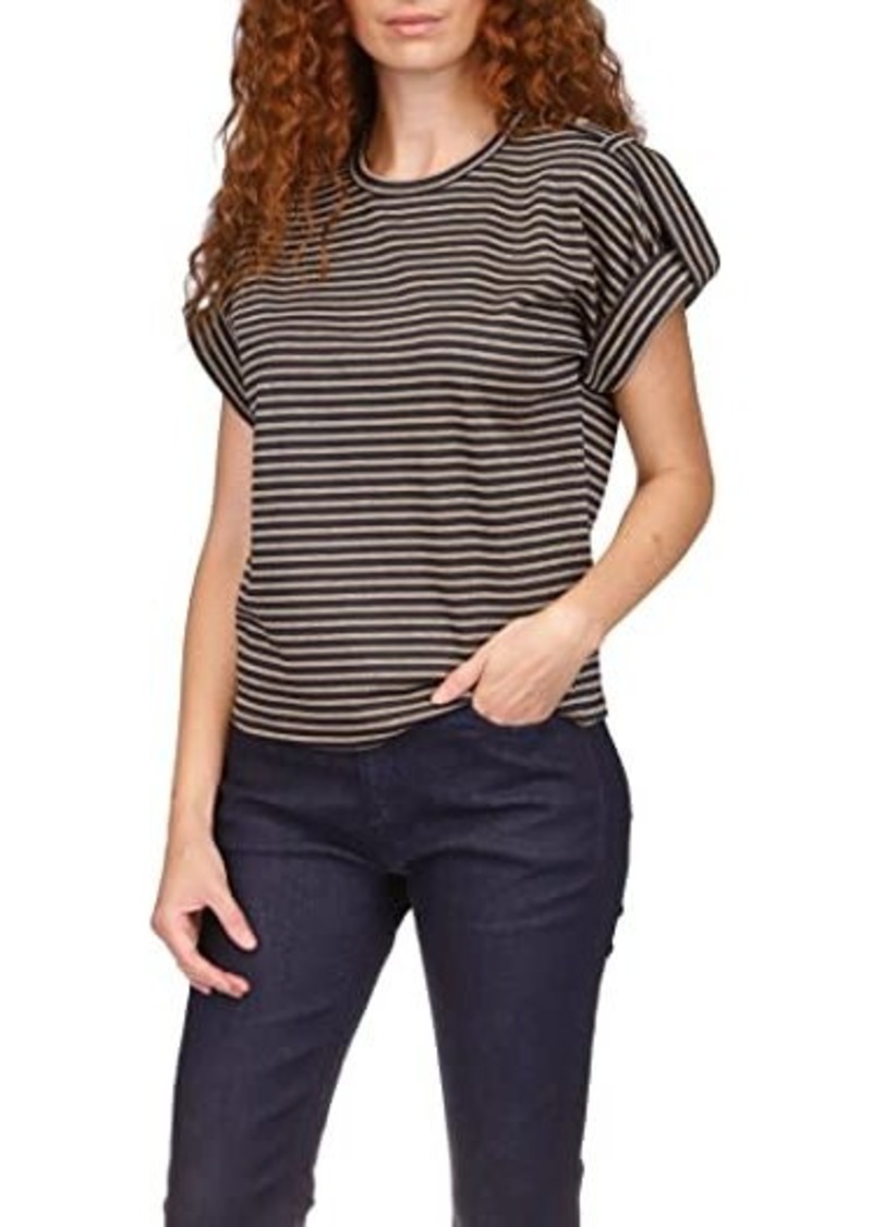 MICHAEL Michael Kors Stripe Snap Epaulette T-Shirt