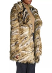 MICHAEL Michael Kors Tiger Metallic Faux-Fur Coat