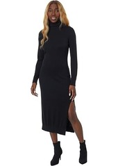 MICHAEL Michael Kors Turtleneck Slit Midi Dress