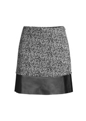 MICHAEL Michael Kors Tweed Faux Leather Mini Skirt