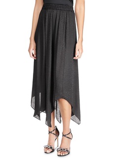MICHAEL Michael Kors Womens Animal Print Long Asymmetrical Skirt