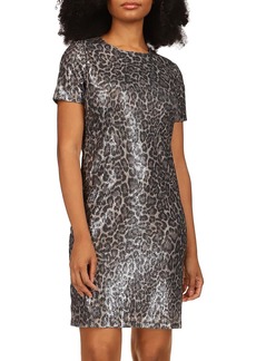 MICHAEL Michael Kors Womens Animal Print Sequined T-Shirt Dress
