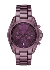 MICHAEL Michael Kors Women's Bradshaw Chronograph Purple Stainless Steel Watch, 43mm