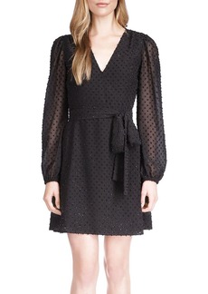 MICHAEL Michael Kors Womens Clip Dot Mini Wrap Dress
