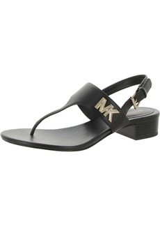 MICHAEL Michael Kors Womens Faux Leather Ankle Strap Slingback Sandals