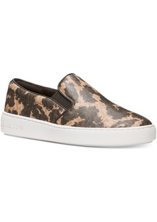 MICHAEL Michael Kors Womens Faux Leather Lifestyle Slip-On Sneakers