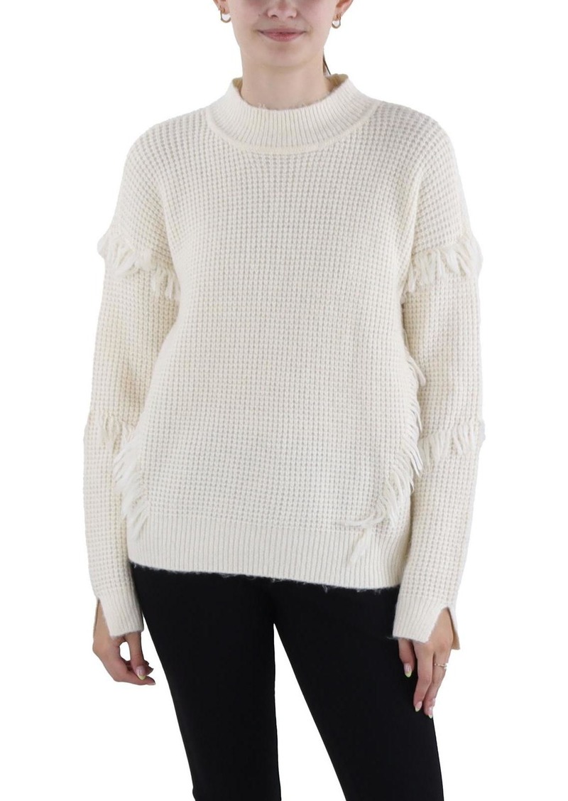 MICHAEL Michael Kors Womens Fringe Pullover Mock Turtleneck Sweater