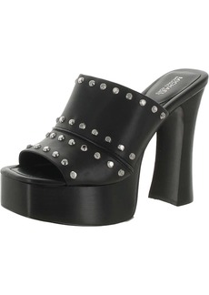 MICHAEL Michael Kors Womens Leather Embellished Platform Sandals
