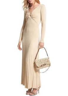 MICHAEL Michael Kors Womens Metallic Long Evening Dress