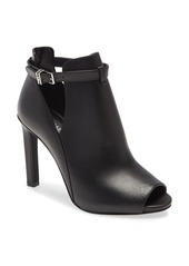 MICHAEL Michael Kors Lawson Open Toe Bootie in Black Leather at Nordstrom