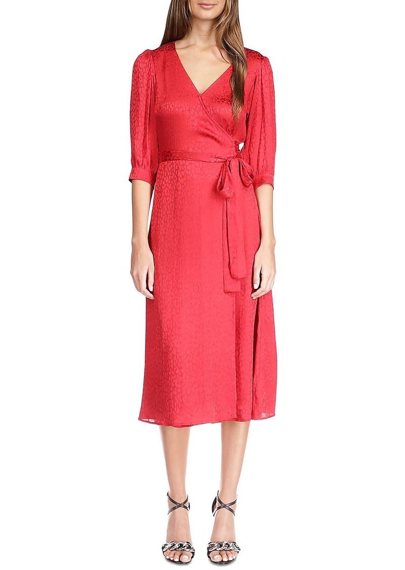 MICHAEL Michael Kors Womens Wedding Guest Midi Wrap Dress