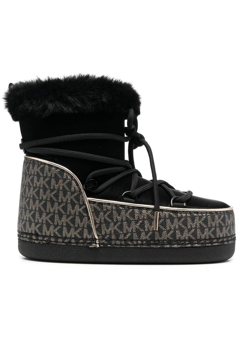 MICHAEL Michael Kors Zelda Metallic Logo snow boots