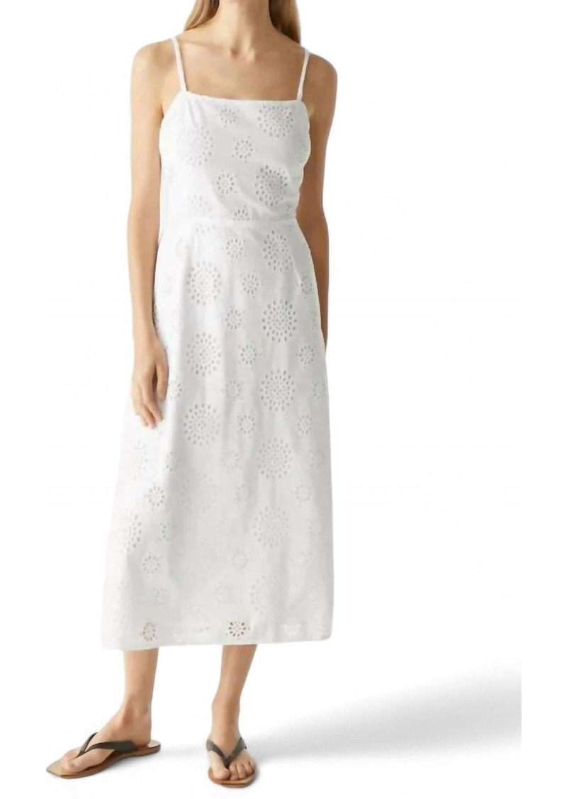 Michael Stars Allora Eyelet Midi Dress In White