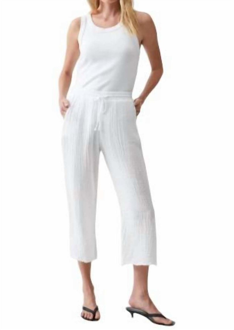 Michael Stars Ashton Crop Pant In White