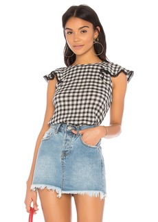 Michael Stars Front To Back Gingham Blouse