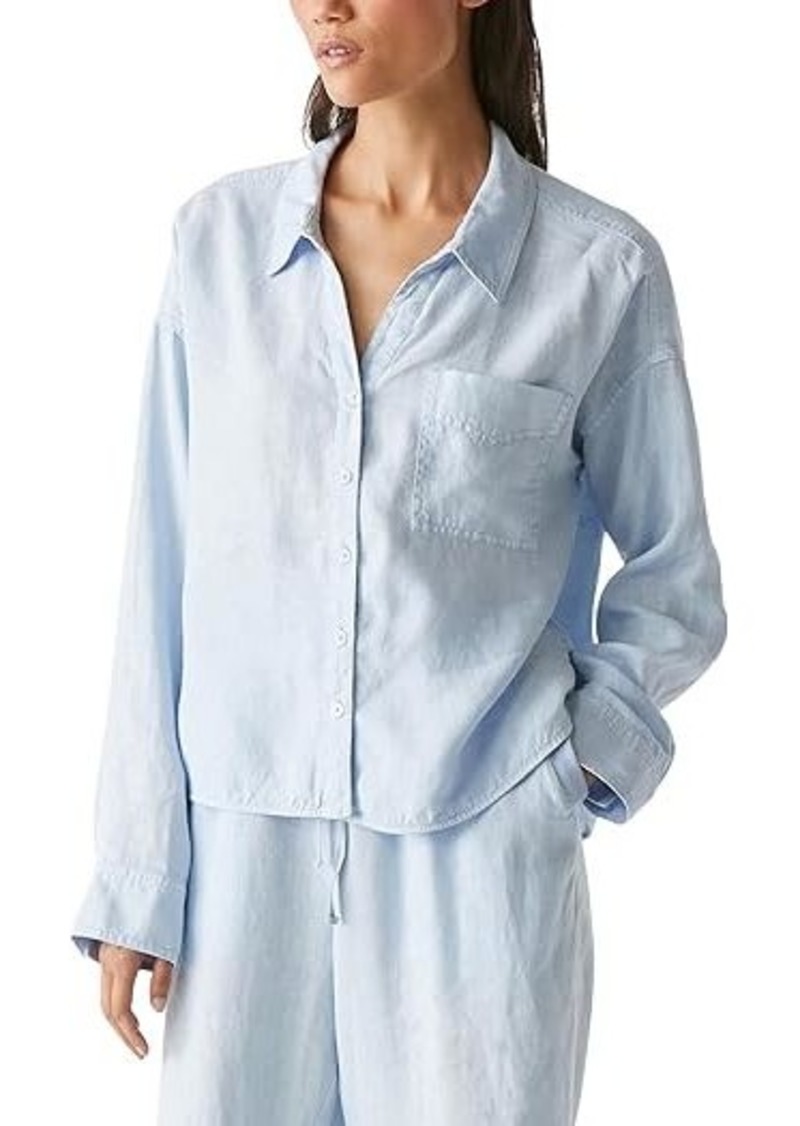 Michael Stars Gracie Crop Button Down Shirt