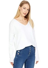 Michael Stars Ivory Pullover Cotton Sweater w/ Side Slits