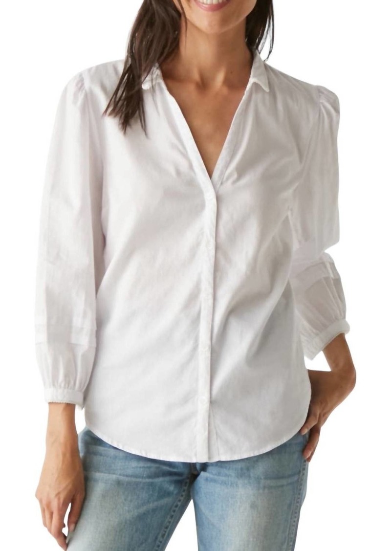 Michael Stars Jette Blouse In White