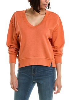 Michael Stars Camila V-Neck Cropped Sweatshirt