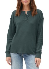 Michael Stars Frances Long Sleeve Henley Top in Everglades at Nordstrom