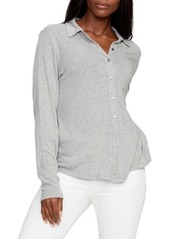 Michael Stars Harley Long Sleeve Ultra Jersey Shirt in Heather Grey at Nordstrom