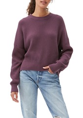 Michael Stars Richie Boxy Cotton Crewneck Sweater in Aster at Nordstrom